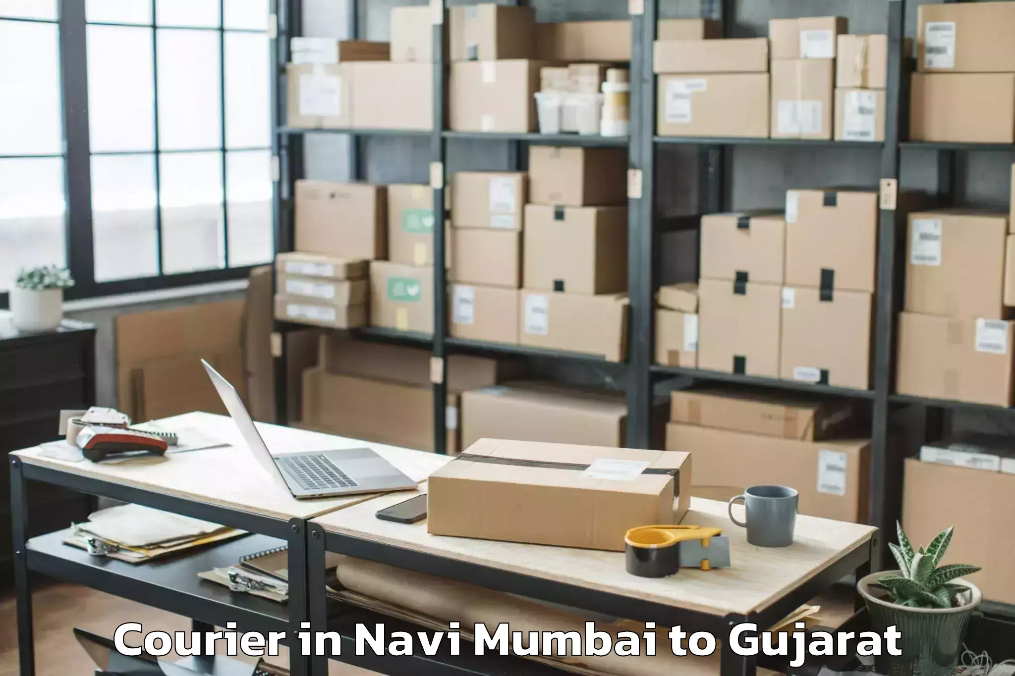 Book Navi Mumbai to Dediapada Courier Online